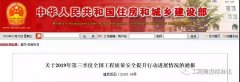 住建部通報(bào)2019年第三季度全國(guó)工程質(zhì)量安全提升行動(dòng)進(jìn)展情況